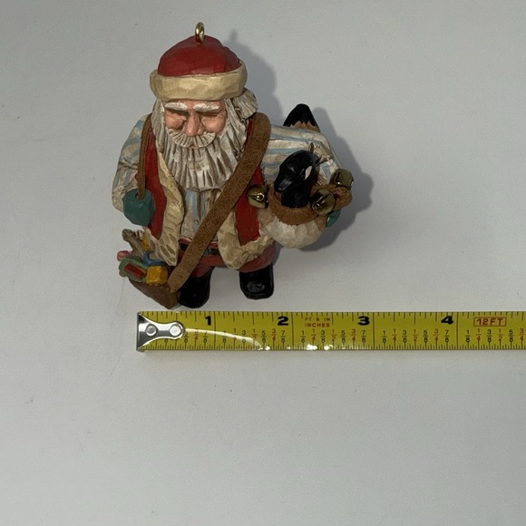 Hallmark Keepsake Ornament - Folk Art Americana - SANTA'S MERRY PATH - 1997 - Picture 6 of 8